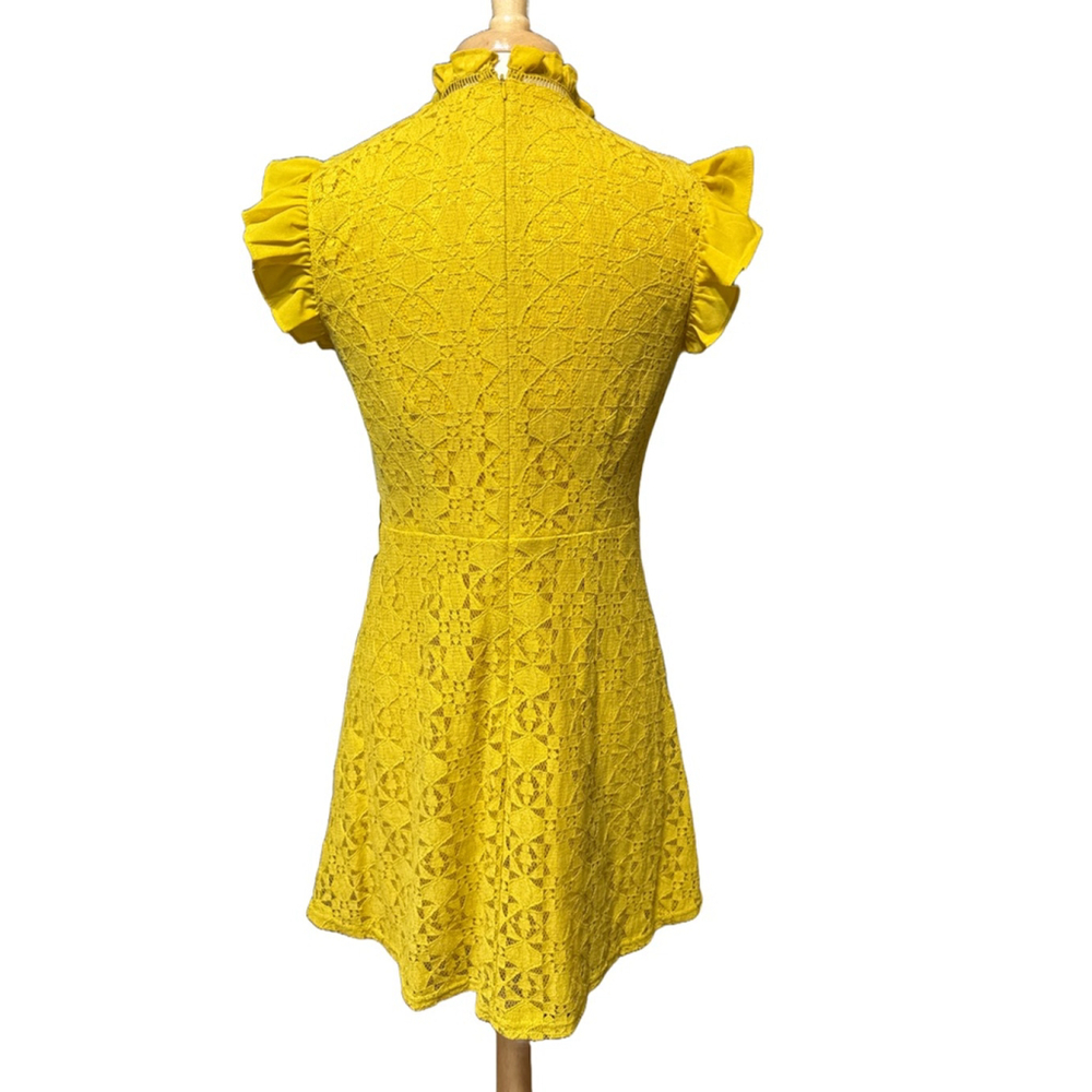Altar’d State Yellow Lace Dress NEW Size L - Picture 2 of 7